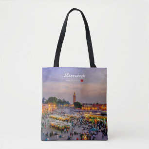 Marrakesch, Marokko - Djemaa el Fnaa-Platz Tasche