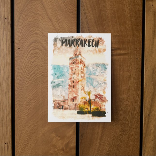 Marrakesch Marokko Koutoubia Moschee Postkarte (marrakech islamic architecture postcard)