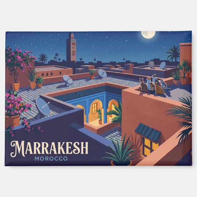 Marrakesch Marokko Magnet (Vorderseite)