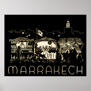 Marrakesch, Marokko, Poster