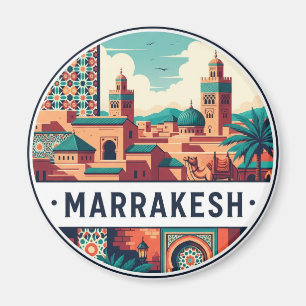 Marrakesch Marokko Reise Magnet