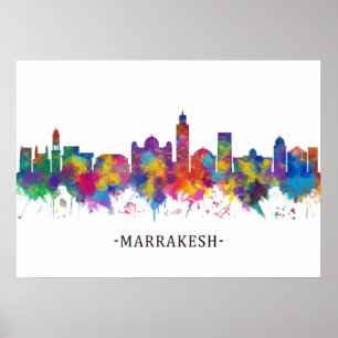 Marrakesch Marokko Skyline Poster