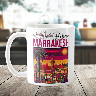 Marrakesch Marokko Souvenir Tourismus Reisegewerbe Kaffeetasse