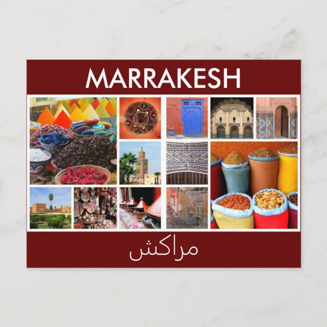 Marrakesch-Morocco-Szenen Postkarte (Vorderseite)