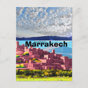 Marrakesch Reise-Postkartengestaltung, Marokko Rei Postkarte
