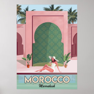 Marrakesch-Reiseplakat Poster