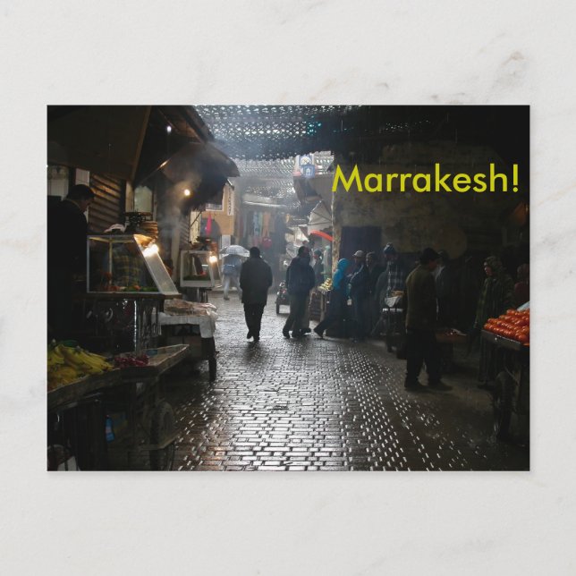 Marrakesch-Souk in Marokko Postkarte (Vorderseite)