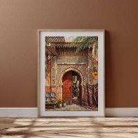 Marrakesch Souk Marktplatz Marokkanische Tür Kunst
