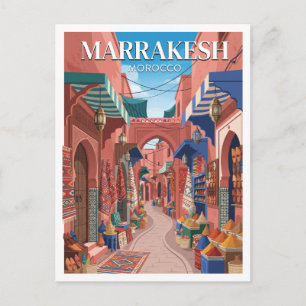 Marrakesch Souks Marokko Souvenir Postkarte