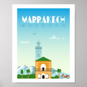 Marrakesch Stadt Marokko Poster