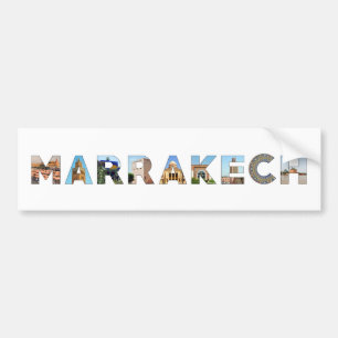 Marrakesch Stadt Marokko Symbol Text Reise Wahrzei Autoaufkleber