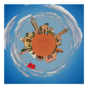 Marrakesch wenig Planetenmarokko-Reisetourismus Poster