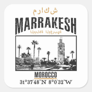 Marrakesh Quadratischer Aufkleber