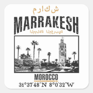 Marrakesh Quadratischer Aufkleber