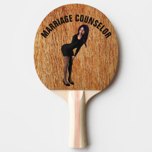 MARRIAGE COUNSELOR WEDING GIFT Ping Pong Paddle Tischtennis Schläger