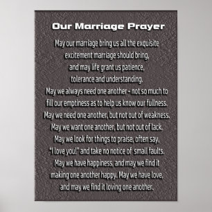 Marriage Prayer -- art poster