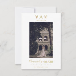 Married & Bright Christmas Initial Newlyweds Photo