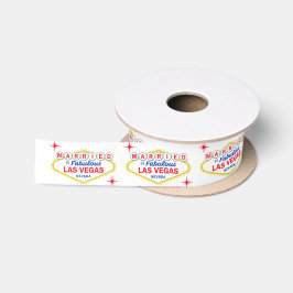 Married in Las Vegas Wedding Cake Satinband