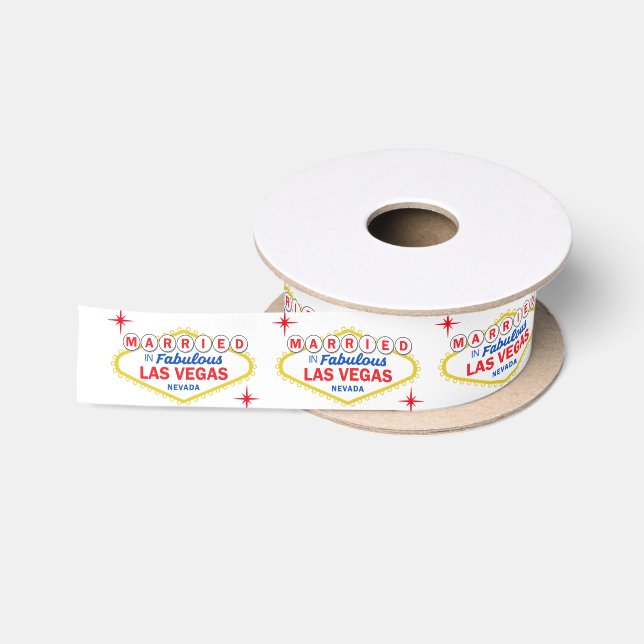 Married in Las Vegas Wedding Cake Satinband (Spule)