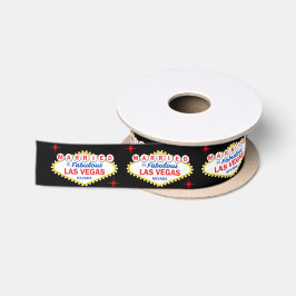 Married in Las Vegas Wedding Cake Satinband
