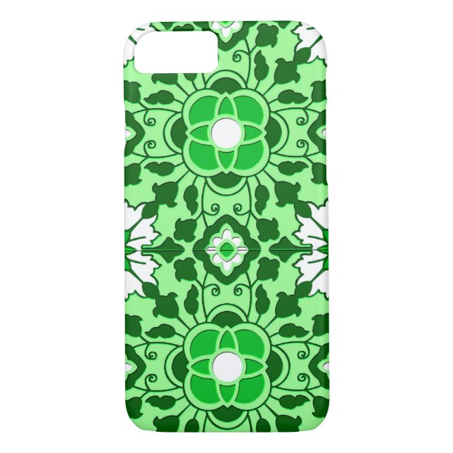 Marrokanischer Blumenstrauß, Smaragd und Limetteng Case-Mate iPhone Hülle (Rückseite)
