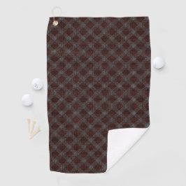 Marrom-Crostartan kariert mit leicht grauem Relief Golfhandtuch