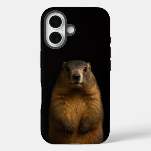 Marron 4 Luxe coque iPhone 16 Mate, Marmotte Fluff