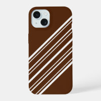 Marron Chocolat avec Rayures Blanches