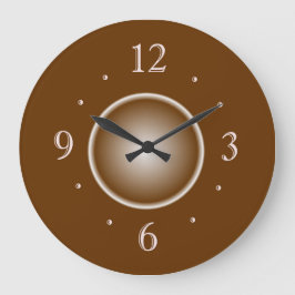 Marron clair avec effet de lueur blanche > Horloge