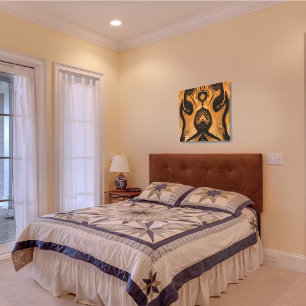 Marron désert Abstrait Sur Toile Emballée Impressi