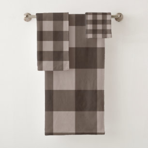 Marron Taupe Brun Rustique Carrés à Carreaux Vichy