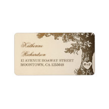 marron vieux étiquettes de adresse pour mariage