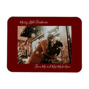 Marry Little Christmas Red Holiday Magnet