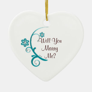 Marry Me Aqua Fiançailles Ornement