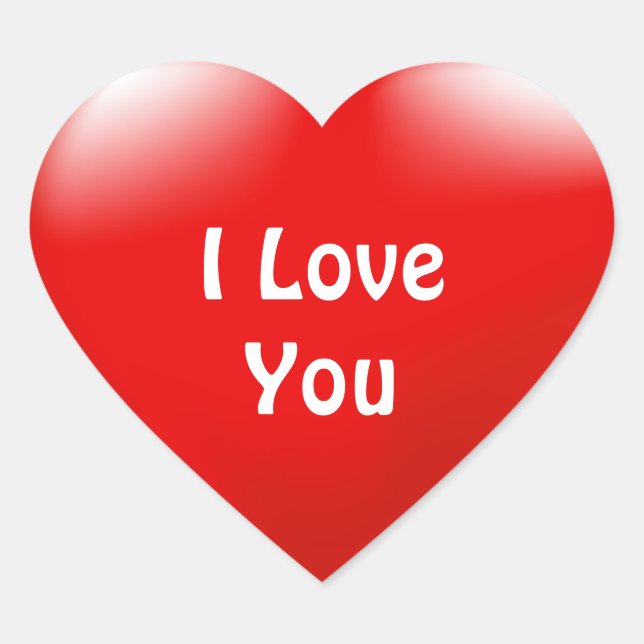 Marry Me Love You Red Heart Proposition Sticker (Devant)
