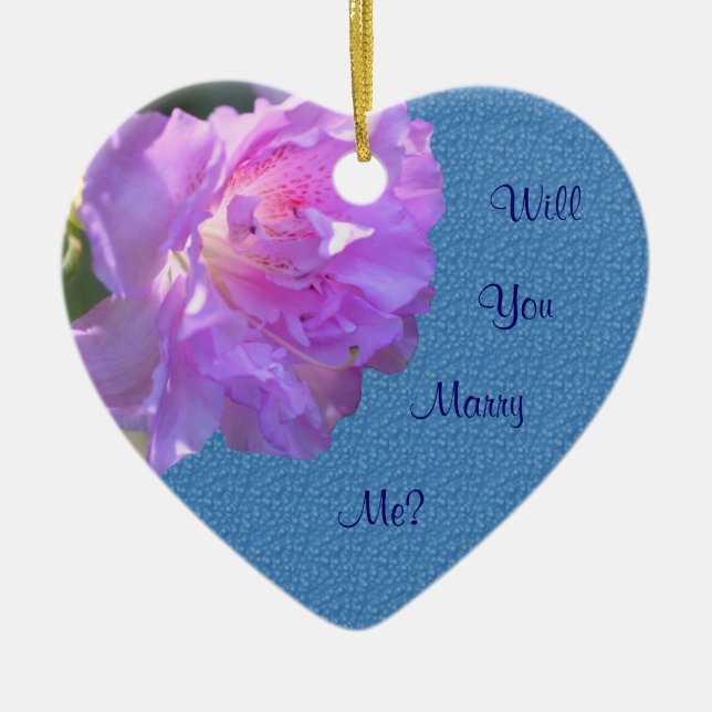 Marry Me Pink Azalea Verlobung Ornament (Vorne)