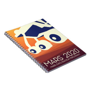Mars 2020 Rover Weltraumkunst Notizblock