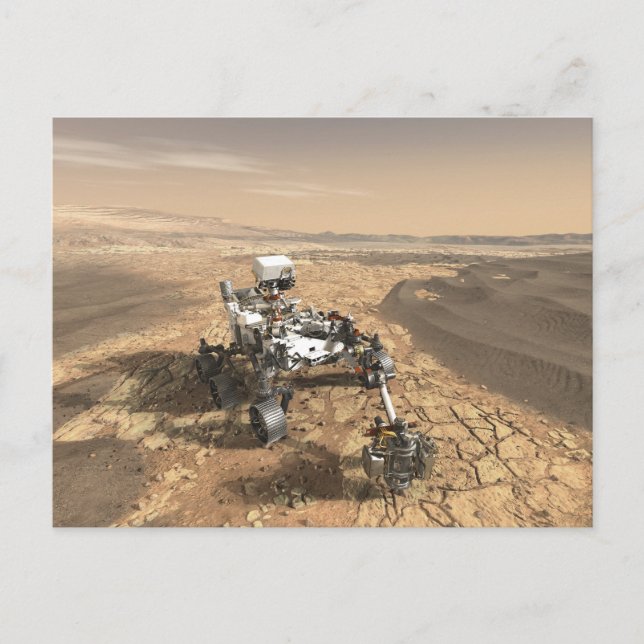 Mars 2020 rutschten auf der Oberfläche der Mars. Postkarte (Vorderseite)