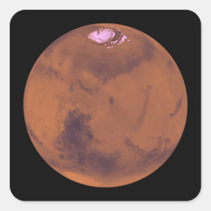 MARS 6 QUADRATISCHER AUFKLEBER