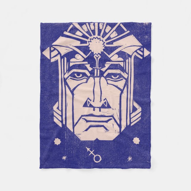 Mars Ares God of War Griechische Mythologie Blue Fleecedecke (Vorderseite)