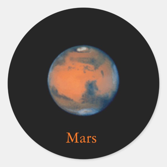 Mars-Aufkleber Runder Aufkleber (Vorderseite)