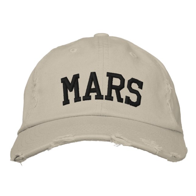 Mars bestickt bestickte kappe (Vorderseite)