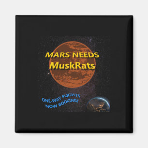 Mars brauchen Muskraten-Aufkleber Magnet