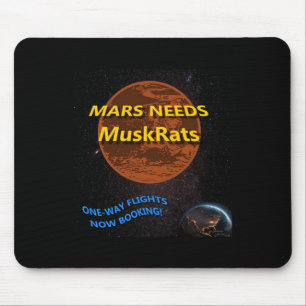 Mars brauchen Muskraten-Aufkleber Mousepad