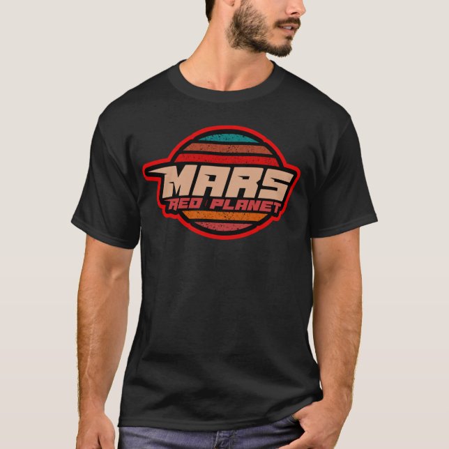 Mars Das Logo des Roten Planeten für das Abzeichen T-Shirt (Vorderseite)