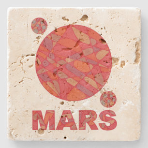 Mars das roter Planeten-Raumgeek-Solarsystem Steinuntersetzer