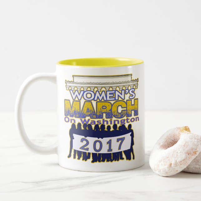 Mars de million de femmes sur la tasse 2017 de (Avec donut)