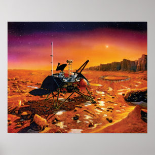 Mars der NASA Polar Lander Artist Concept Artwork Poster