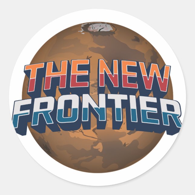 MARS DIE NEUE GRENZE RUNDER AUFKLEBER (Vorderseite)