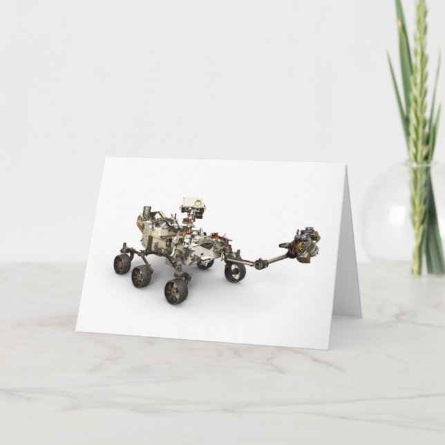 Mars durchhalten sich auf weißem Hintergrund. Karte (Vorderseite)